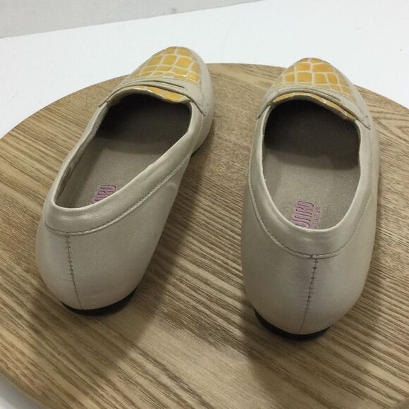 MUNRO American Womens Beige Croc Print Slip On Leather Penny Loafers Shoes 8N - Picture 6 of 13